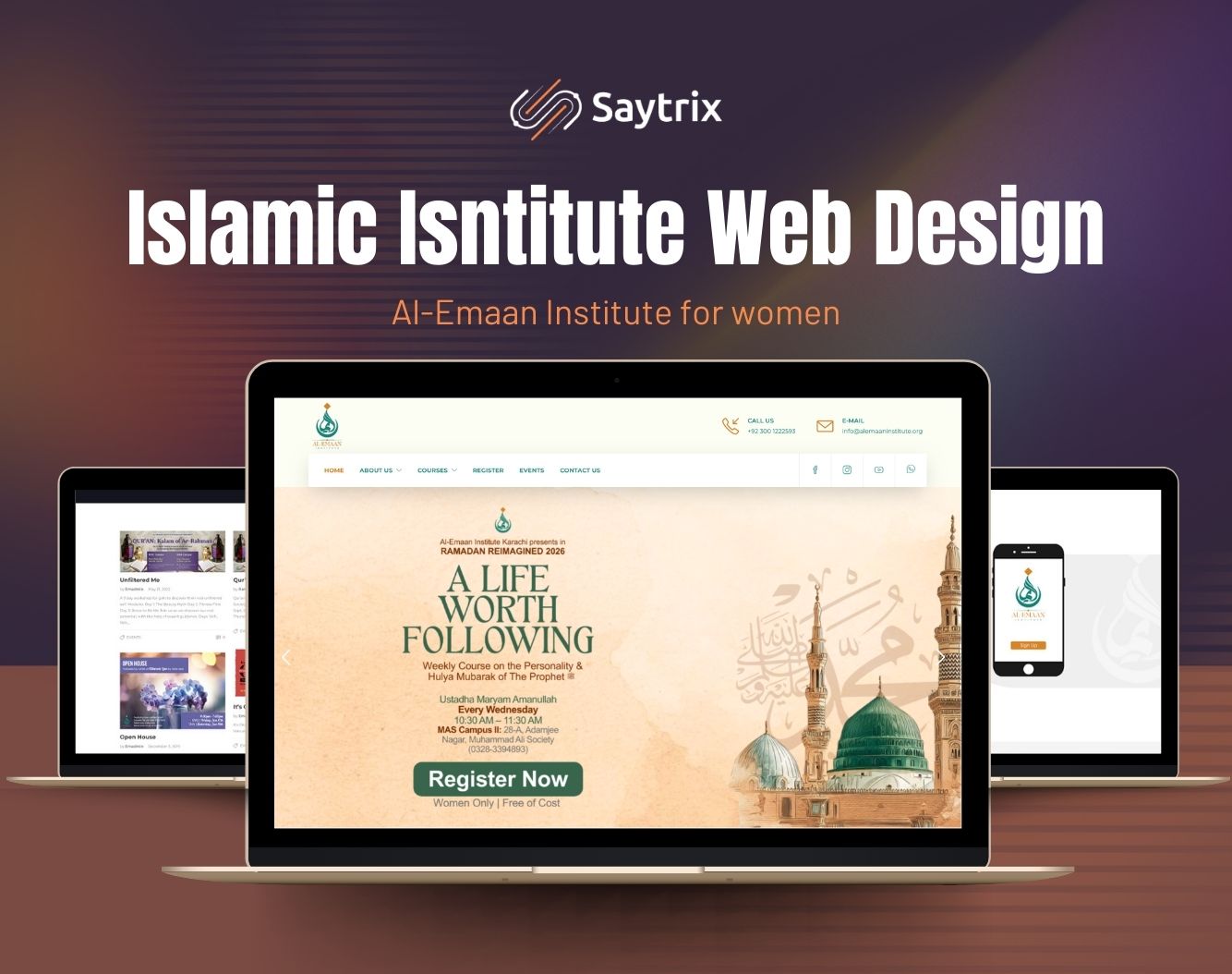 Islamic Institute Website Design | Al Emaan